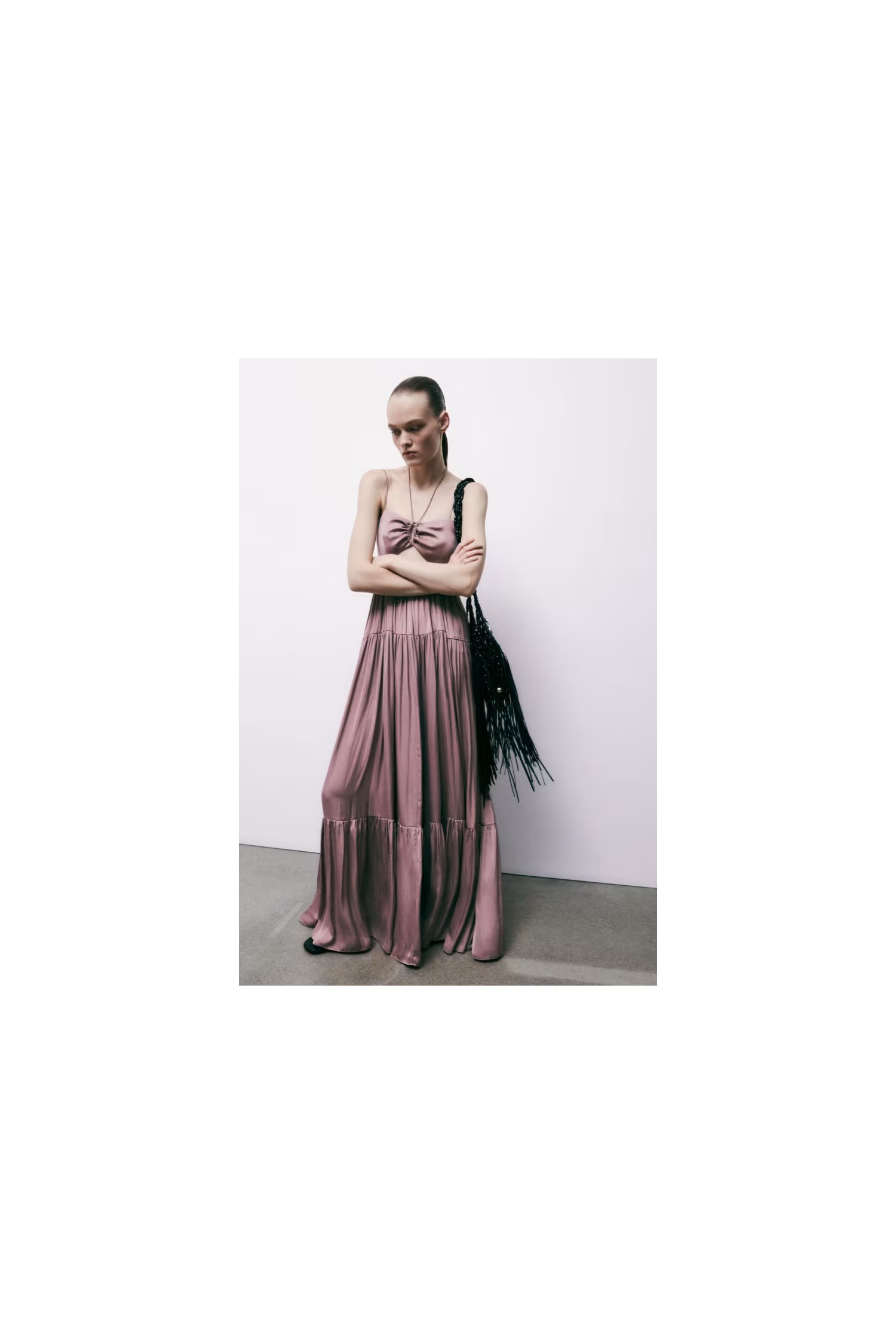 ABITO LUNGO IN RASO CON CUT OUT PATRIZIA PEPE