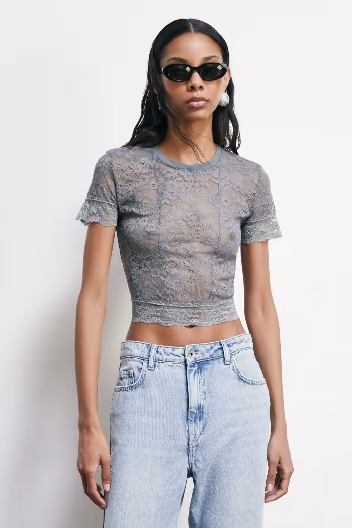 T- SHIRT IN PIZZO PATRIZIA PEPE