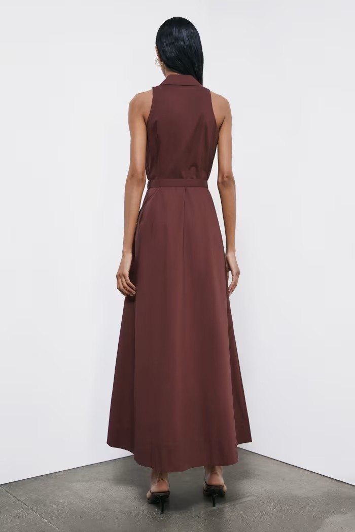 ABITO LUNGO CON SPACCO IN POPELINE PATRIZIA PEPE