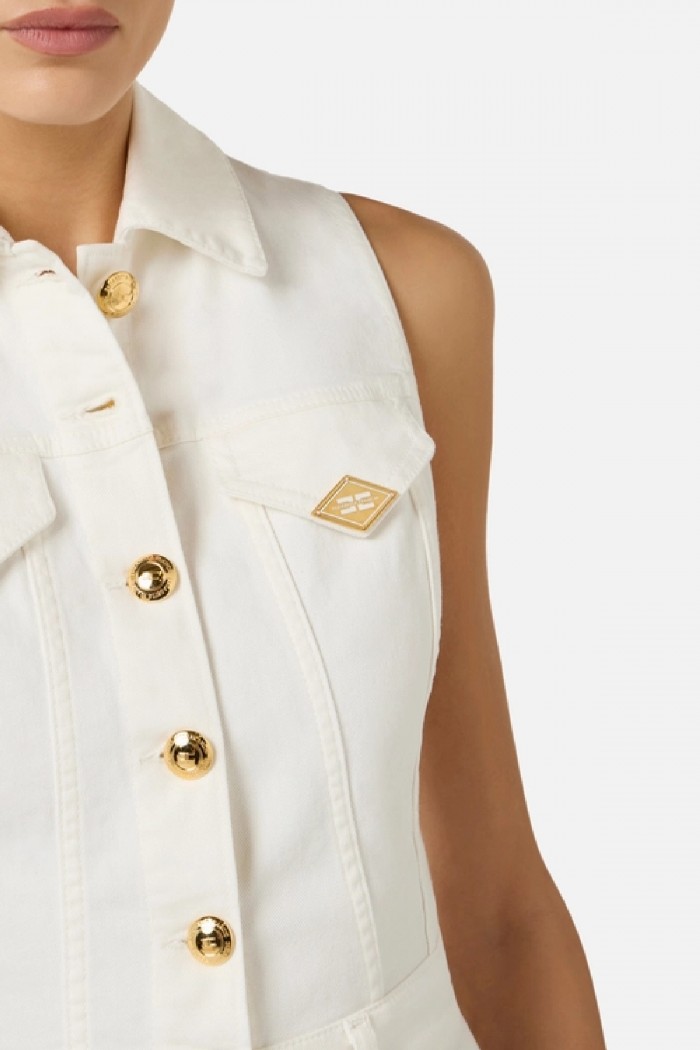 TUTA IN DENIM CON DETTAGLIO LOGO ELISABETTA FRANCHI