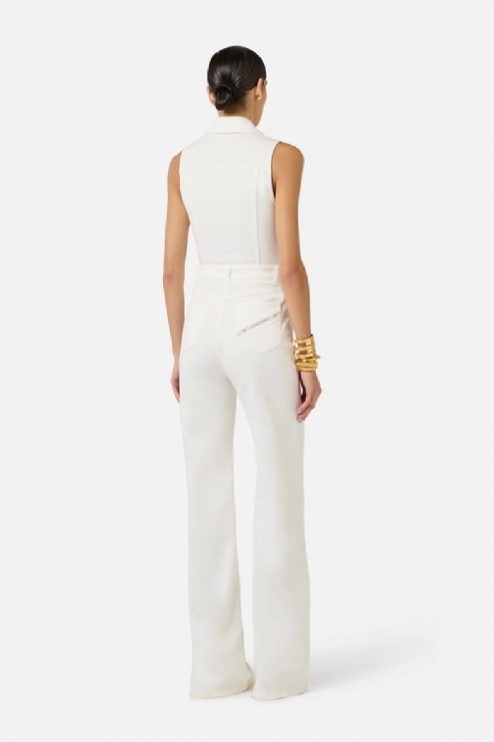 TUTA IN DENIM CON DETTAGLIO LOGO ELISABETTA FRANCHI