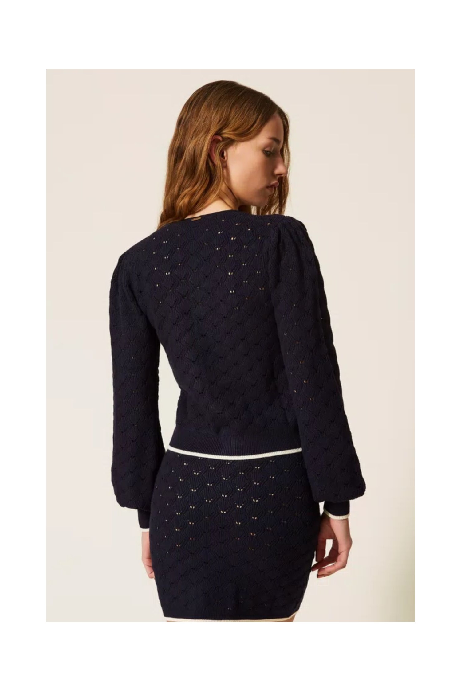 CARDIGAN IN MAGLIA DISEGNO JACQUARD TWINSET