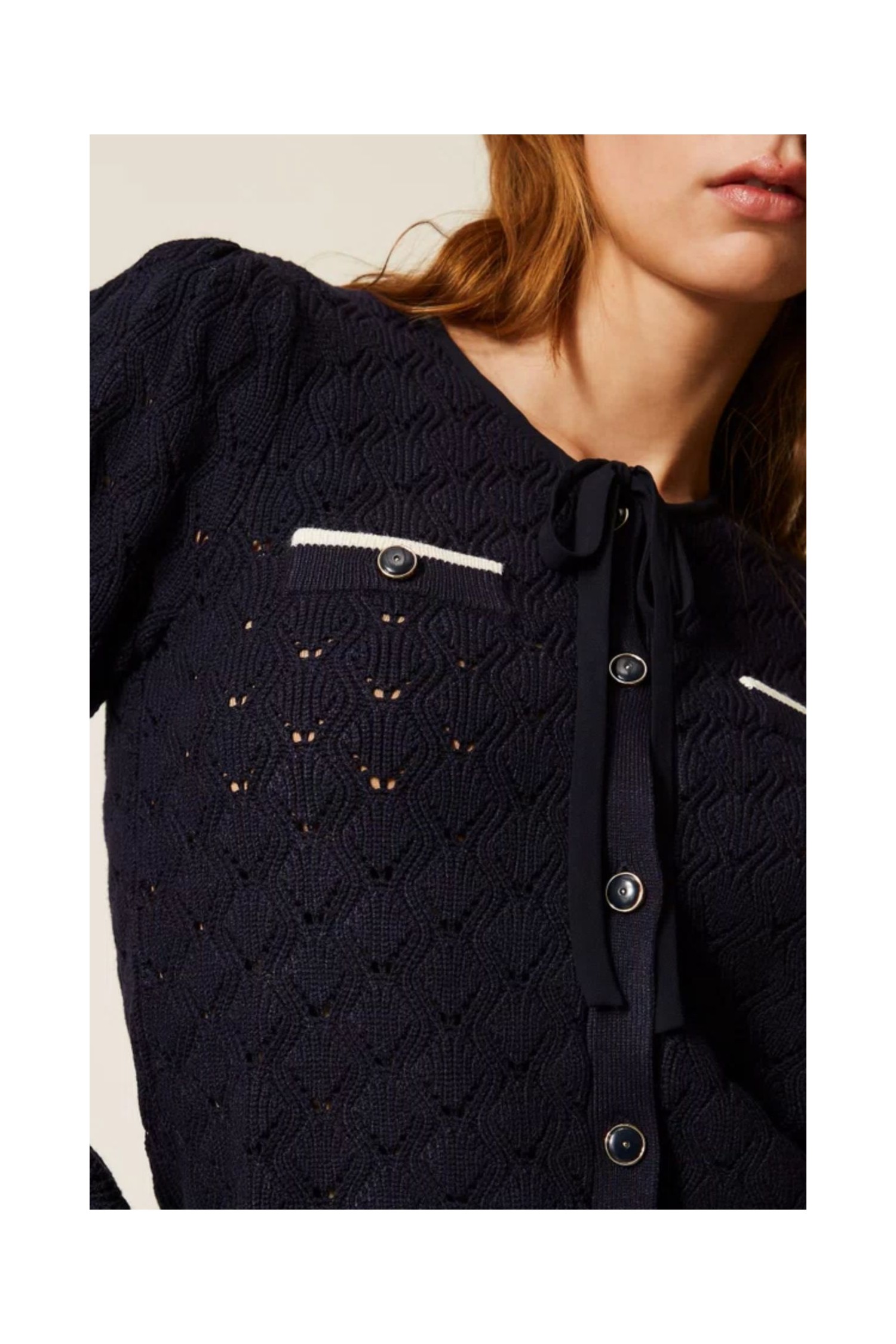 CARDIGAN IN MAGLIA DISEGNO JACQUARD TWINSET