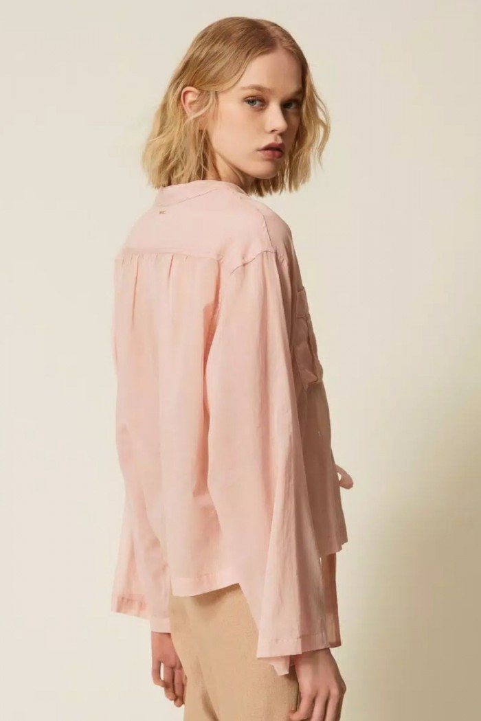 CAMICIA IN MUSSOLA CON NASTRI   TWIN SET