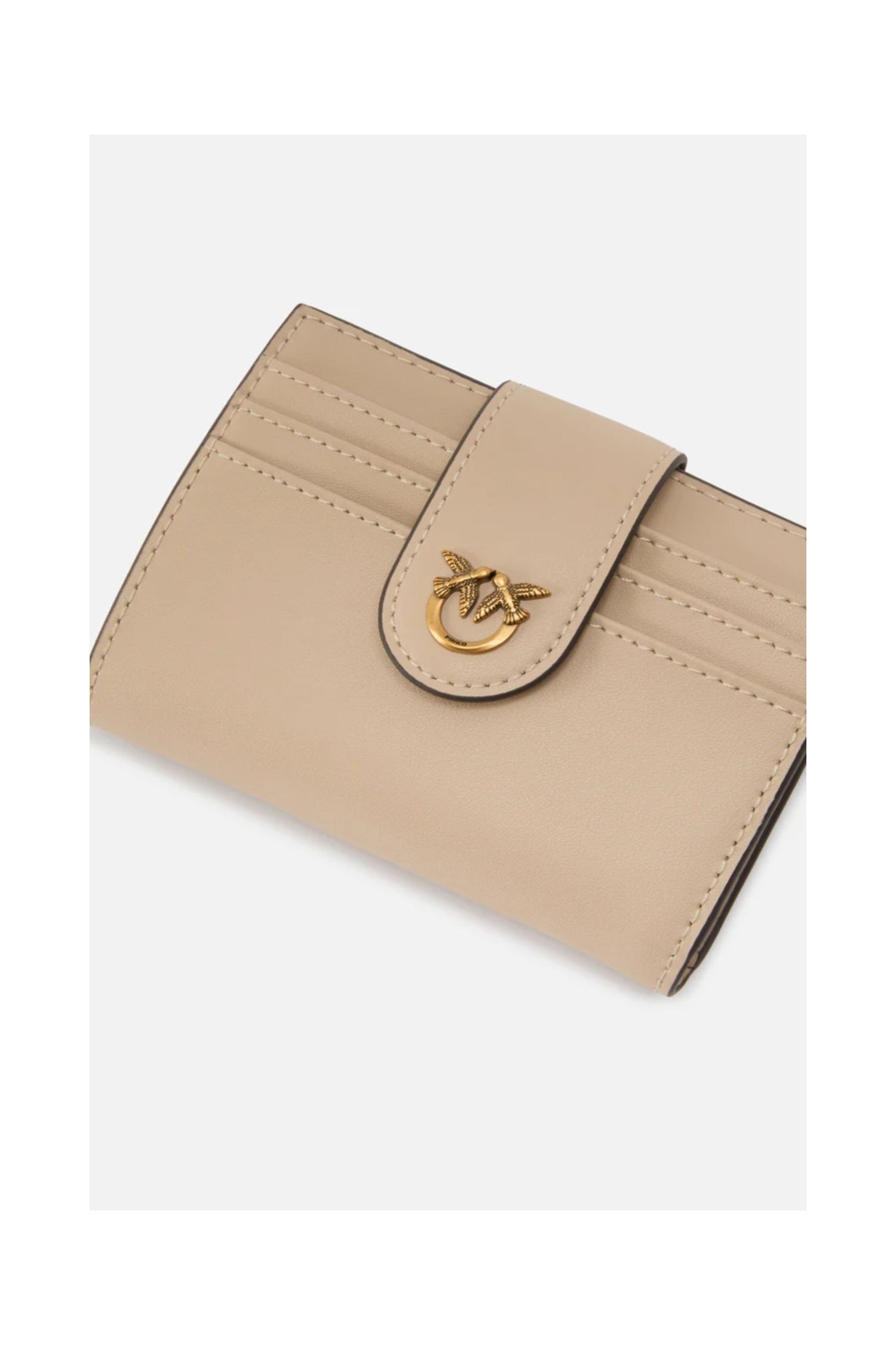 PORTAFOGLIO PICCOLO IN PELLE LISCIA CON LOGO PINKO