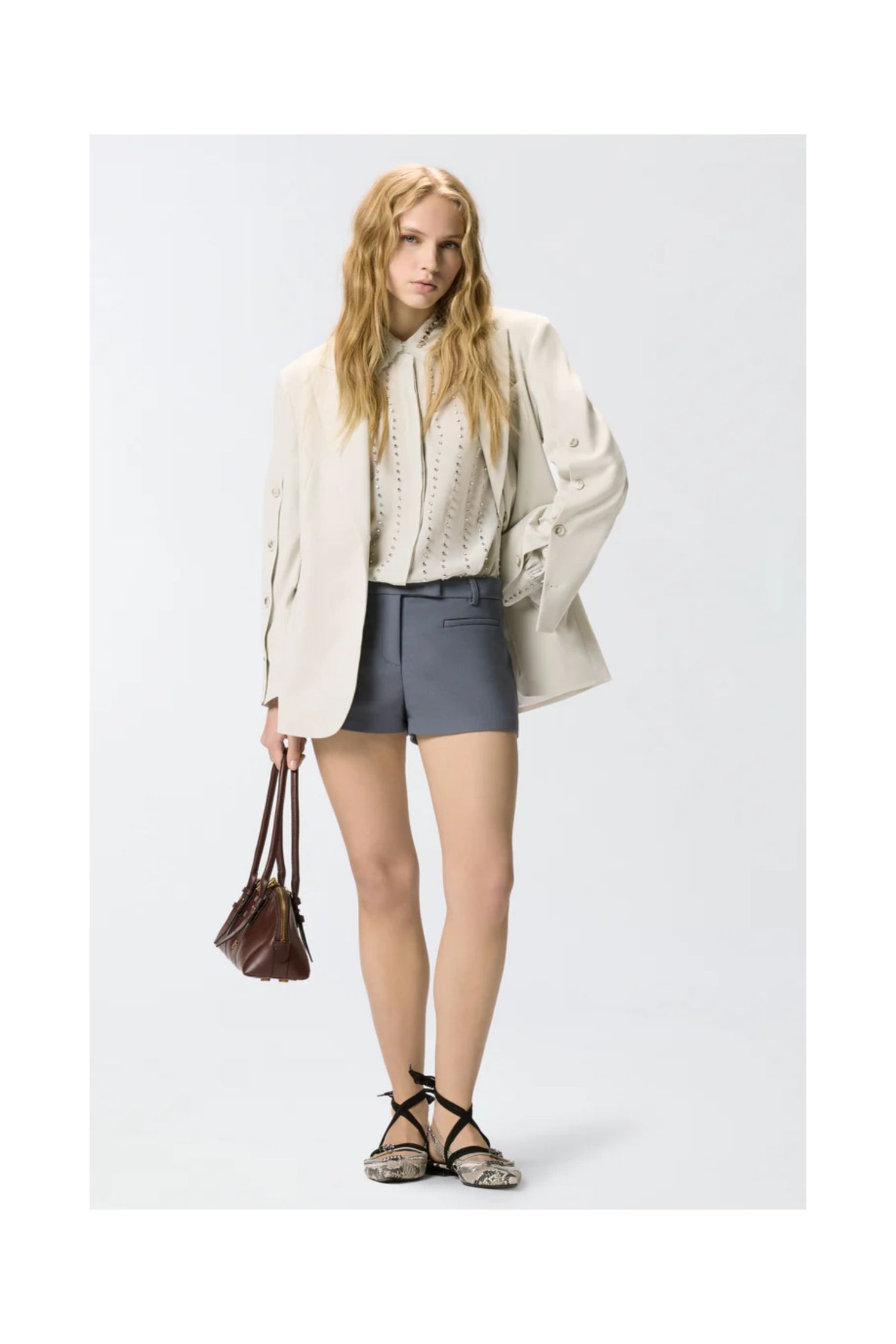 CAMICIA LEGGERA CON RIGHE GIOIELLO  PINKO