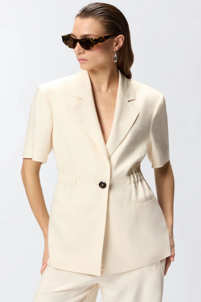 GIACCA  A MANICHE CORTE CON VITA ELASTICIZZATA PINKO