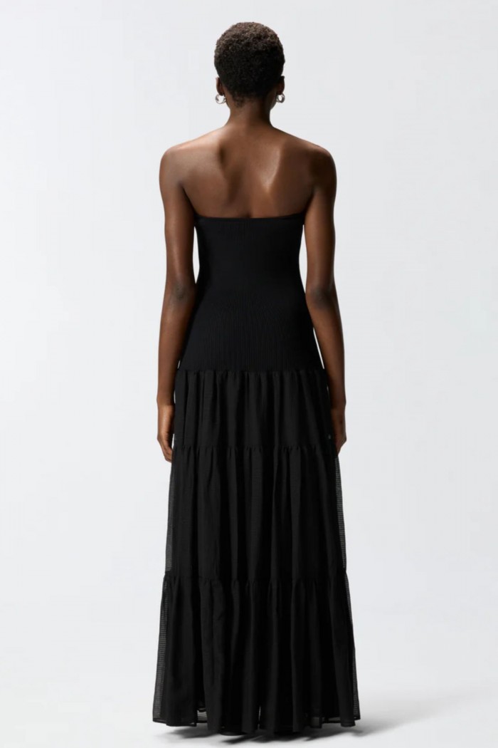 BAVENO ABITO COSTINA E GONNA A BALZE PINKO