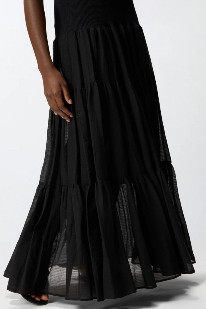 BAVENO ABITO COSTINA E GONNA A BALZE PINKO