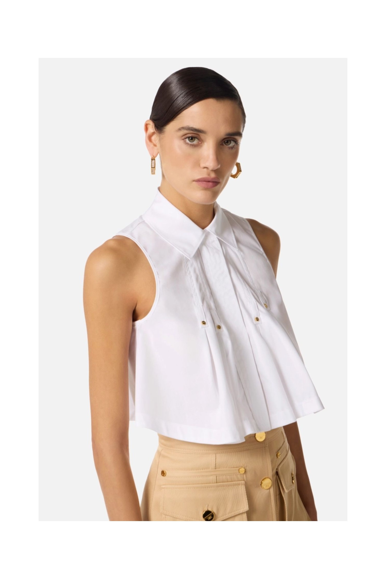 CAMICIA IN POPELINE DI COTONE ELISABETTA FRANCHI