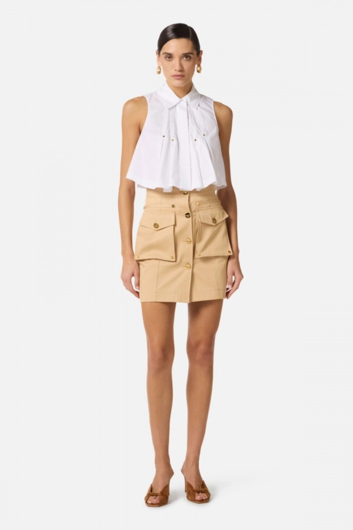 CAMICIA IN POPELINE DI COTONE ELISABETTA FRANCHI