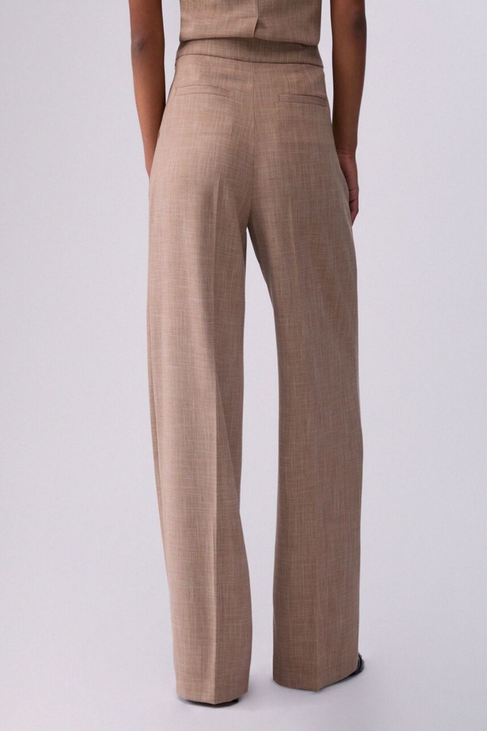 PANTALONI PALAZZO IN TESSUTO MELANGE LIU JO