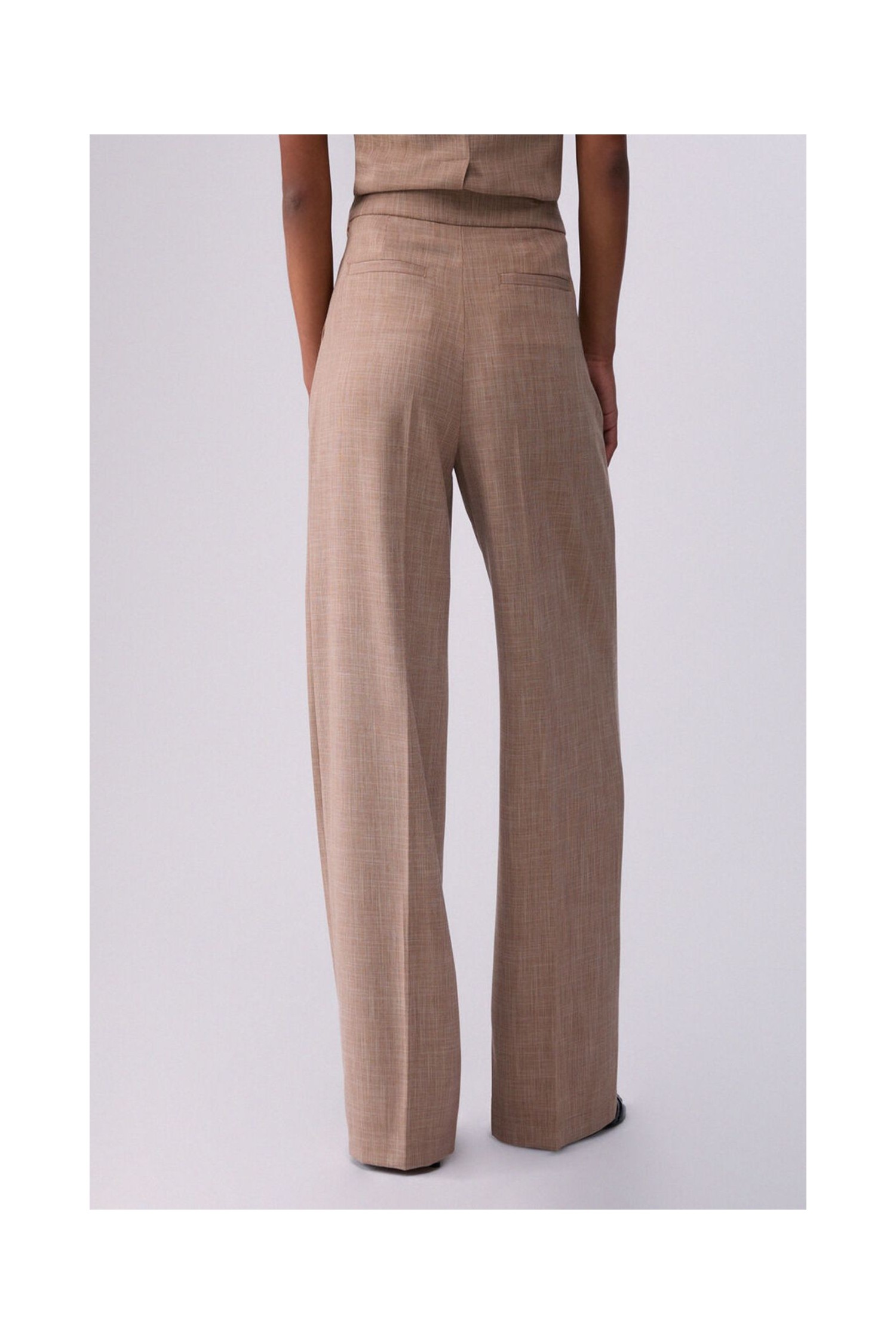 PANTALONI PALAZZO IN TESSUTO MELANGE LIU JO