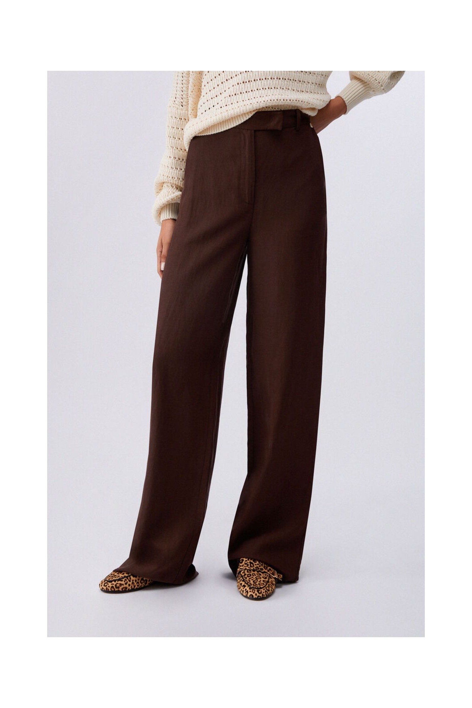 PANTALONI IN MISTO LINO LIU JO