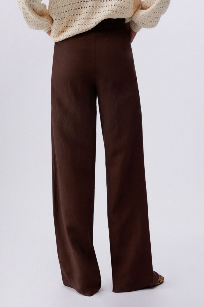 PANTALONI IN MISTO LINO LIU JO