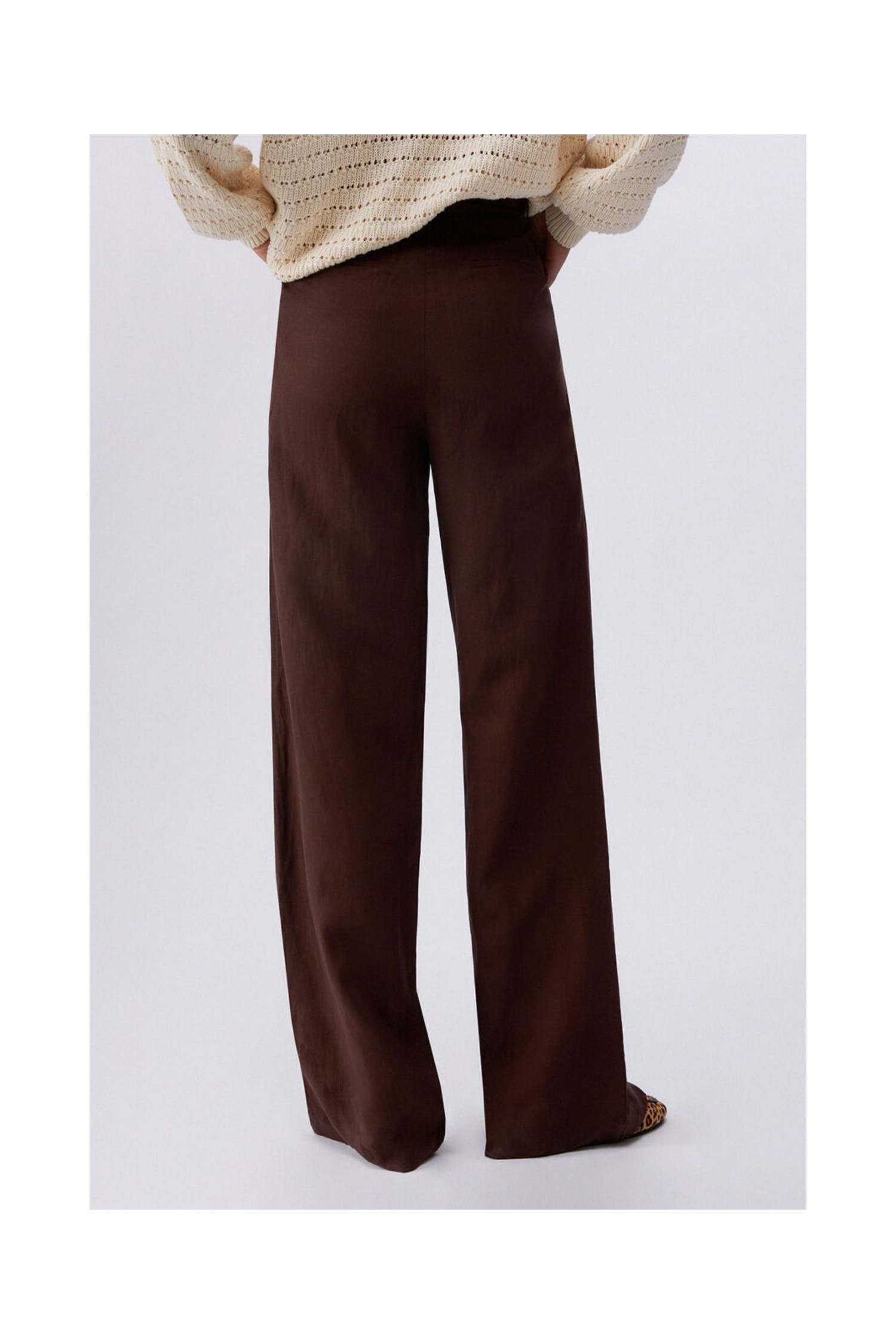 PANTALONI IN MISTO LINO LIU JO