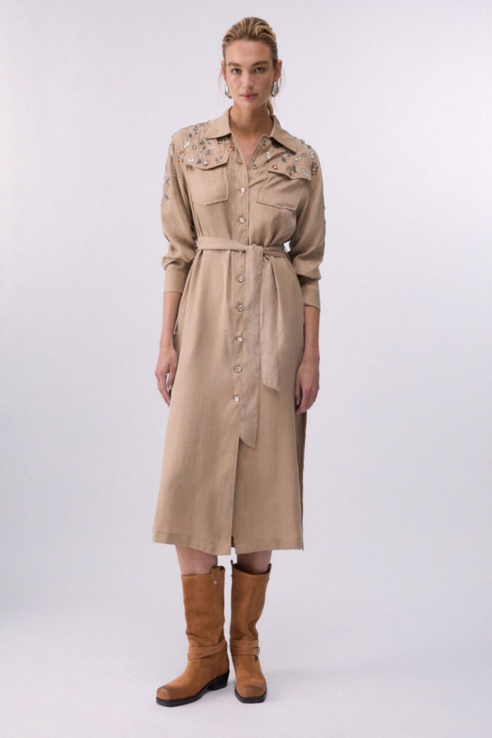 ABITO LUNGO CON RICAMI GIOIELLO LIU JO