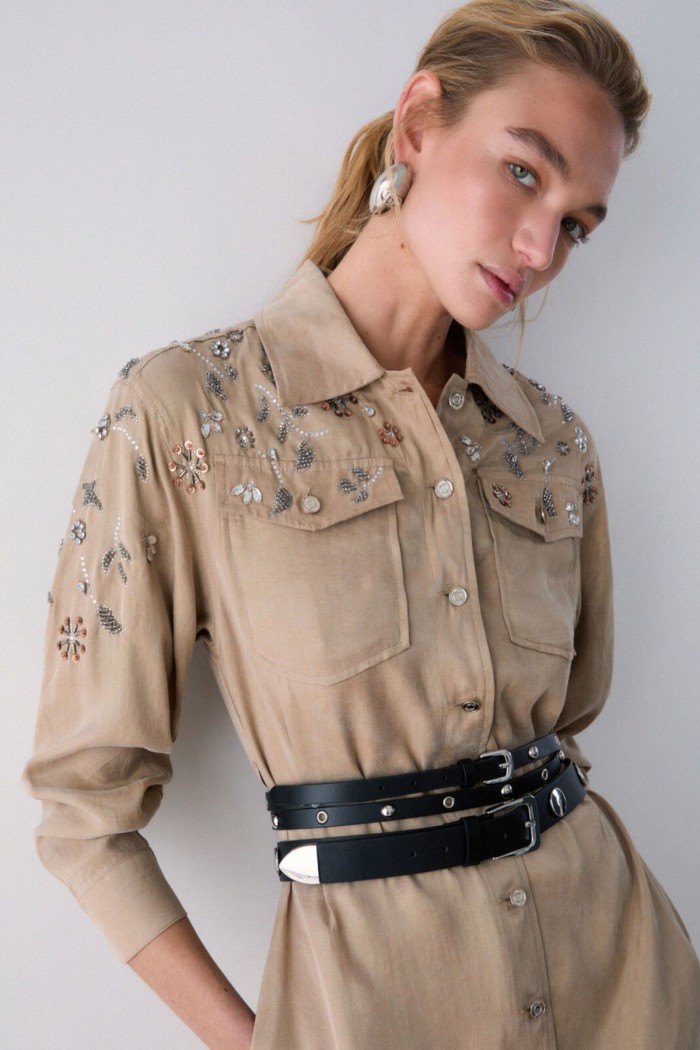 ABITO LUNGO CON RICAMI GIOIELLO LIU JO