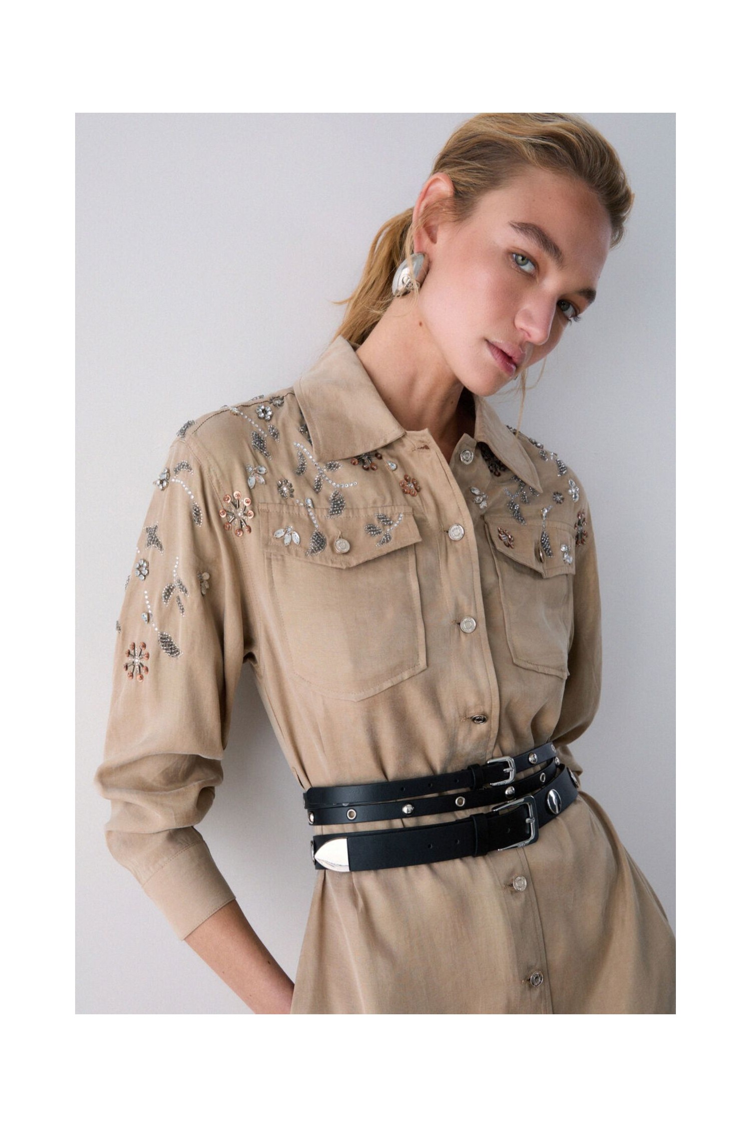 ABITO LUNGO CON RICAMI GIOIELLO LIU JO