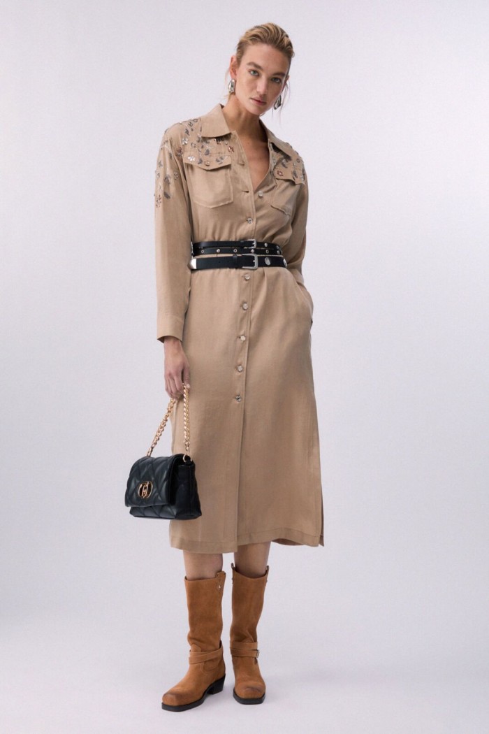 ABITO LUNGO CON RICAMI GIOIELLO LIU JO