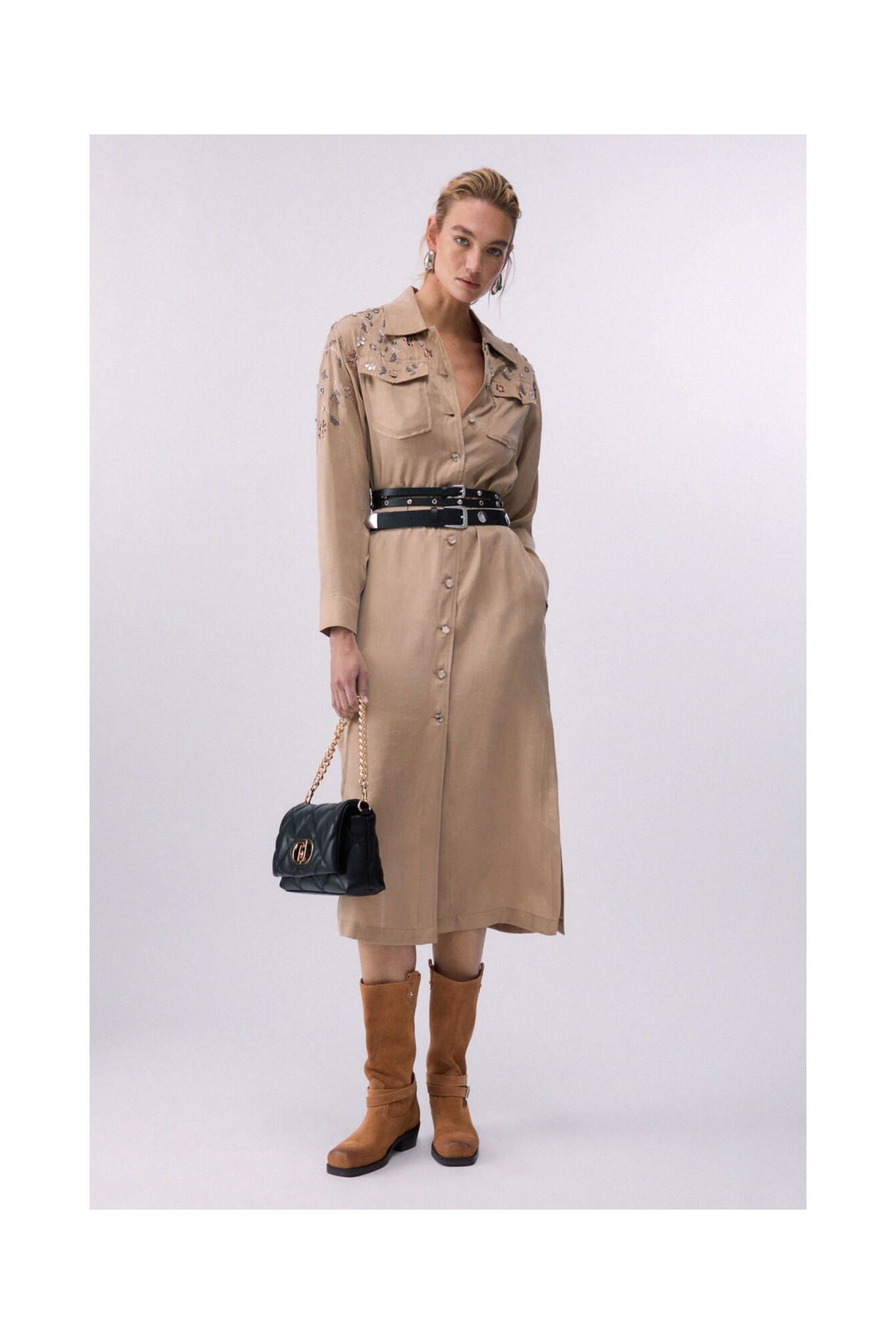 ABITO LUNGO CON RICAMI GIOIELLO LIU JO