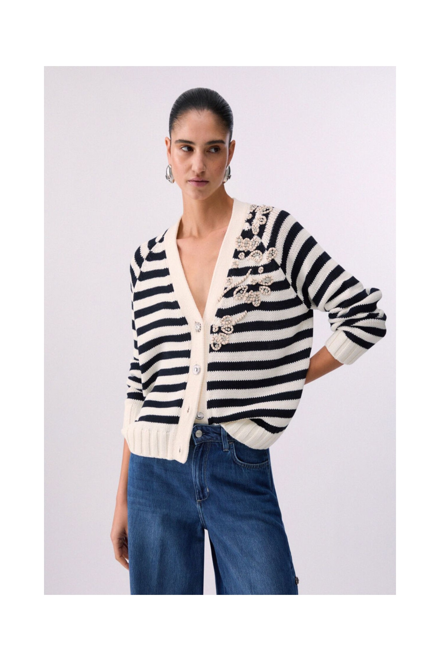 CARDIGAN CON RICAMI GIOIELLO LIU JO