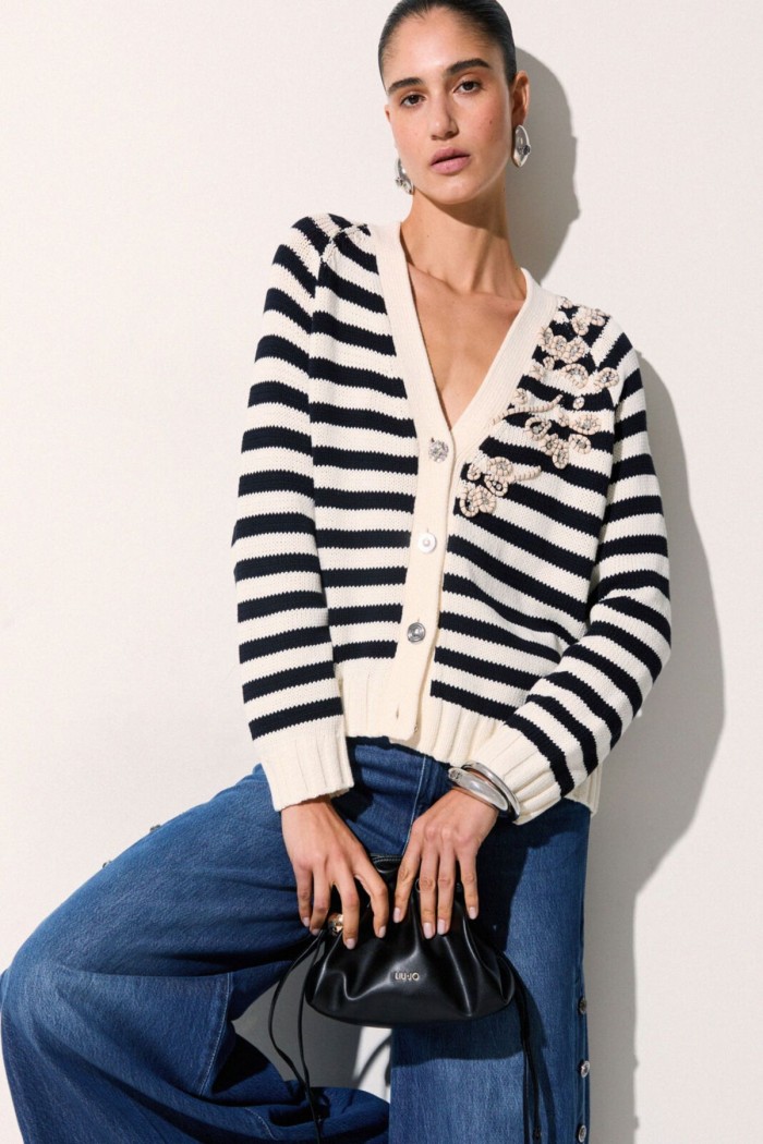 CARDIGAN CON RICAMI GIOIELLO LIU JO