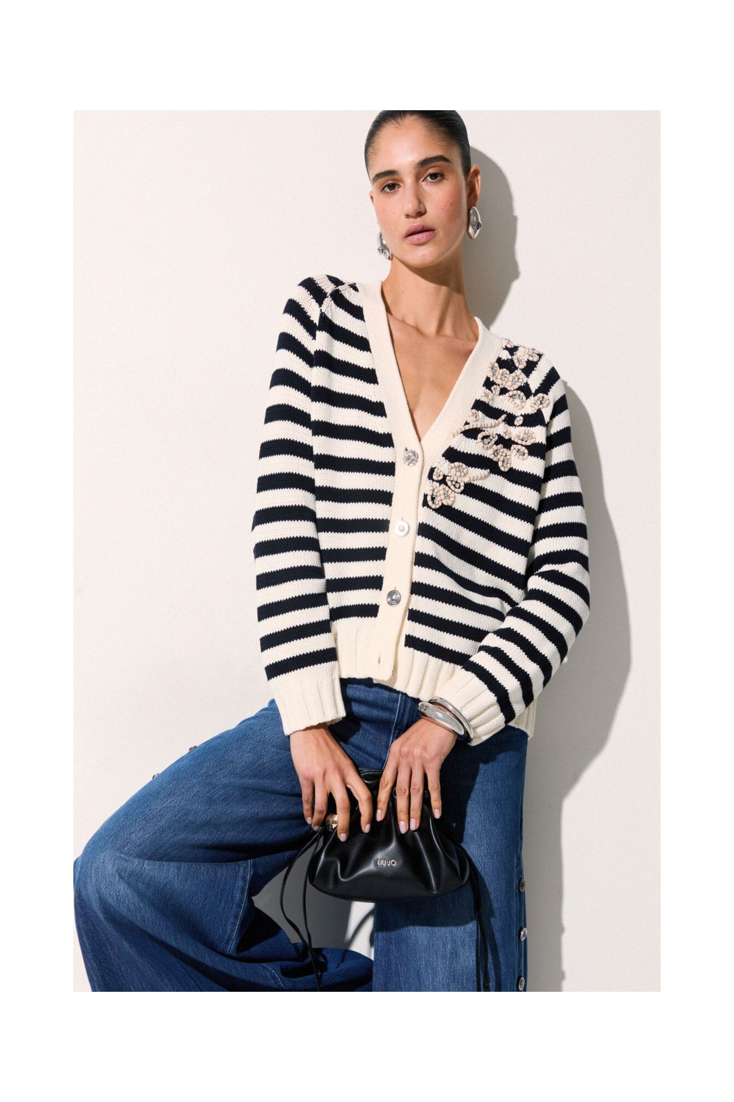 CARDIGAN CON RICAMI GIOIELLO LIU JO