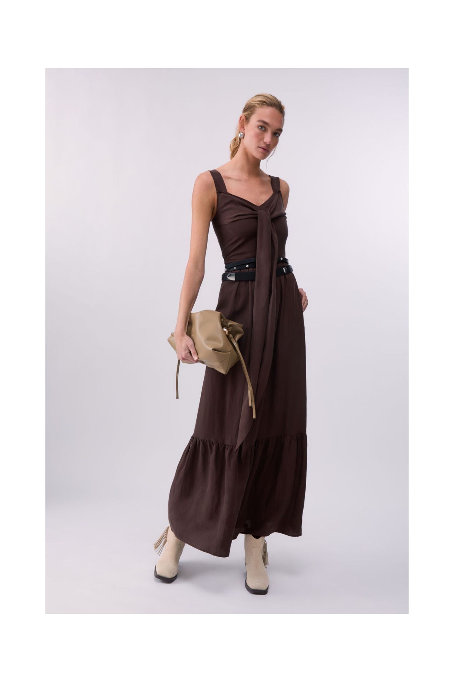 ABITO LUNGO IN MISTO LINO LIU JO