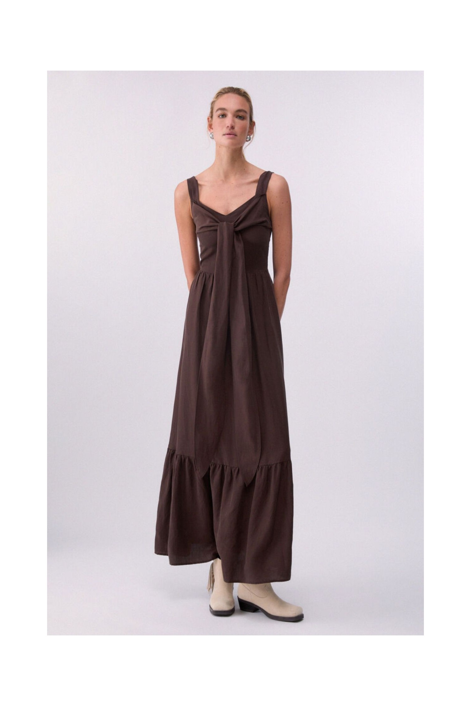 ABITO LUNGO IN MISTO LINO LIU JO