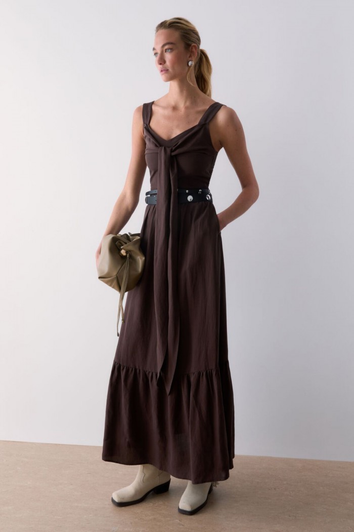 ABITO LUNGO IN MISTO LINO LIU JO