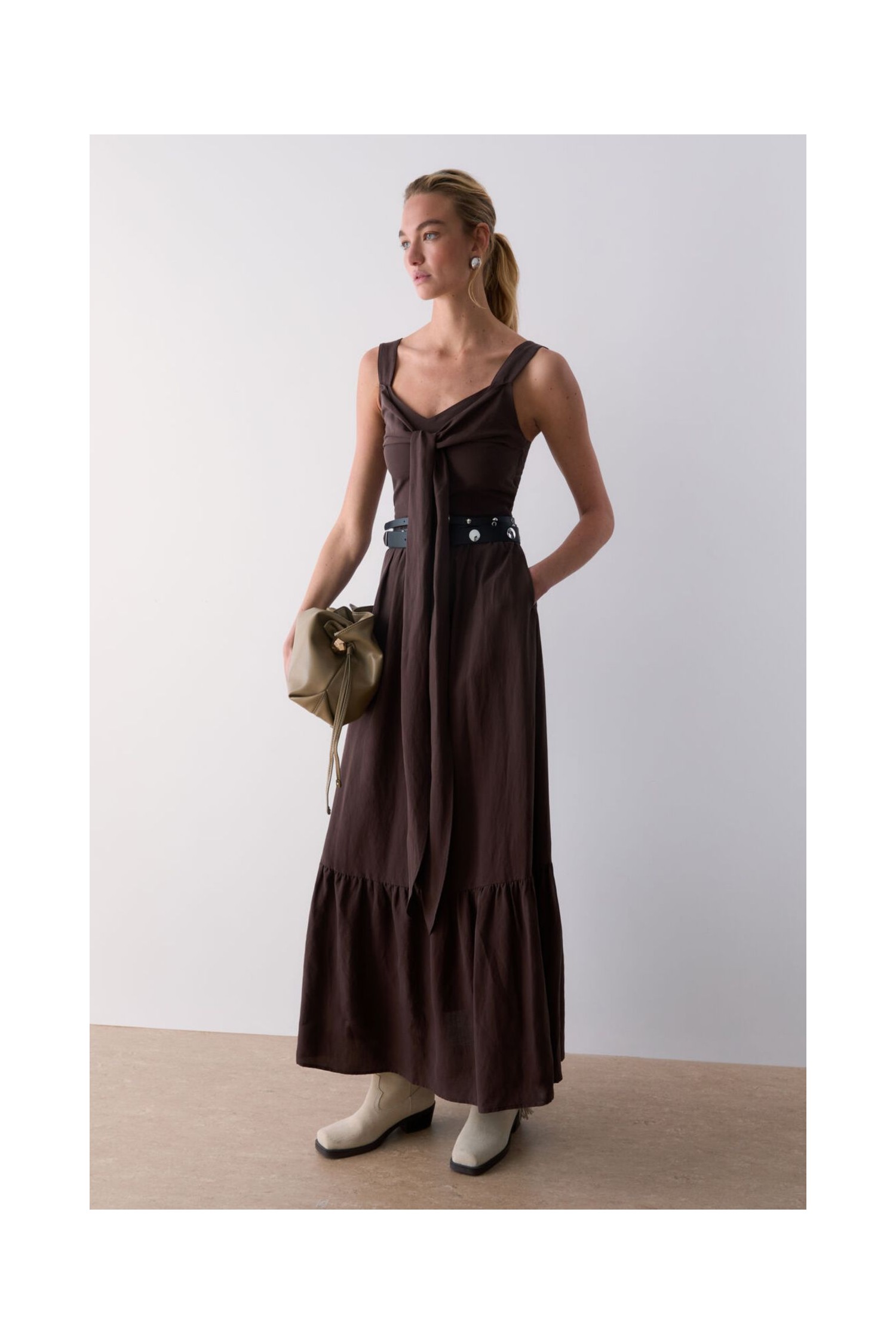 ABITO LUNGO IN MISTO LINO LIU JO