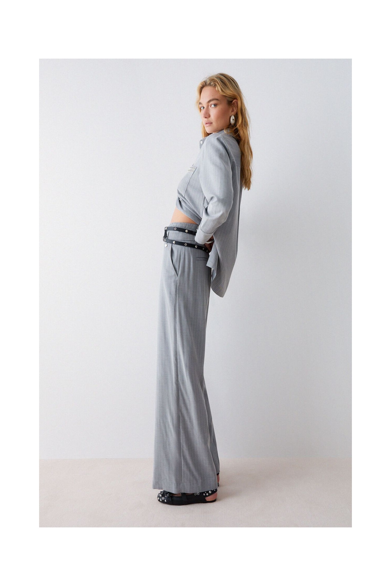 PANTALONI PALAZZO GESSATI LIU JO