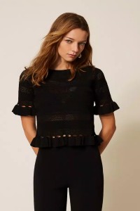 MAGLIA CON VOLANT TWINSET.