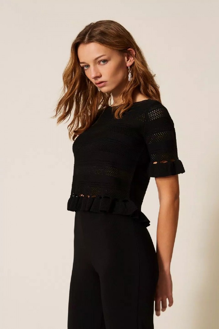 MAGLIA CON VOLANT TWINSET.