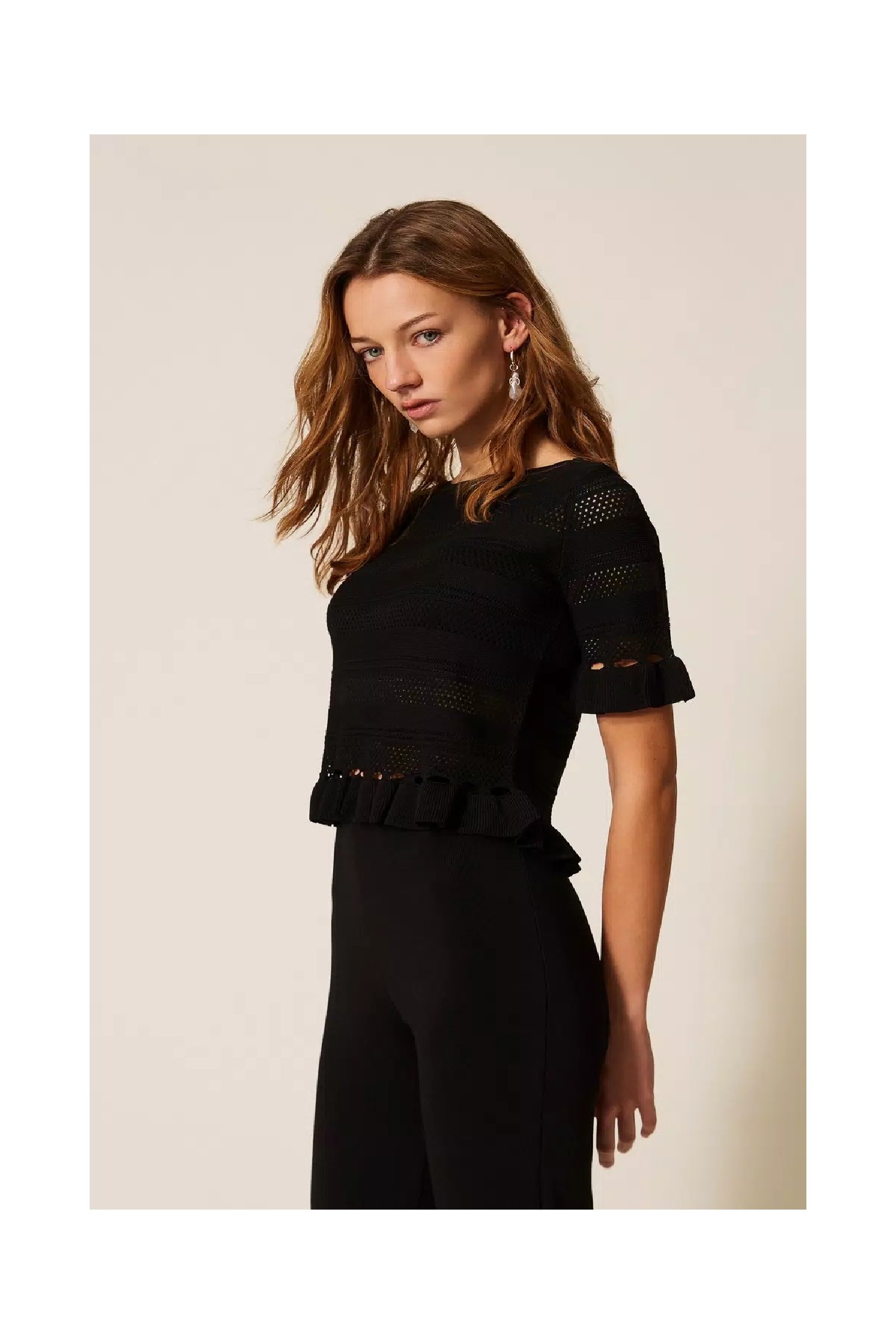 MAGLIA CON VOLANT TWINSET.