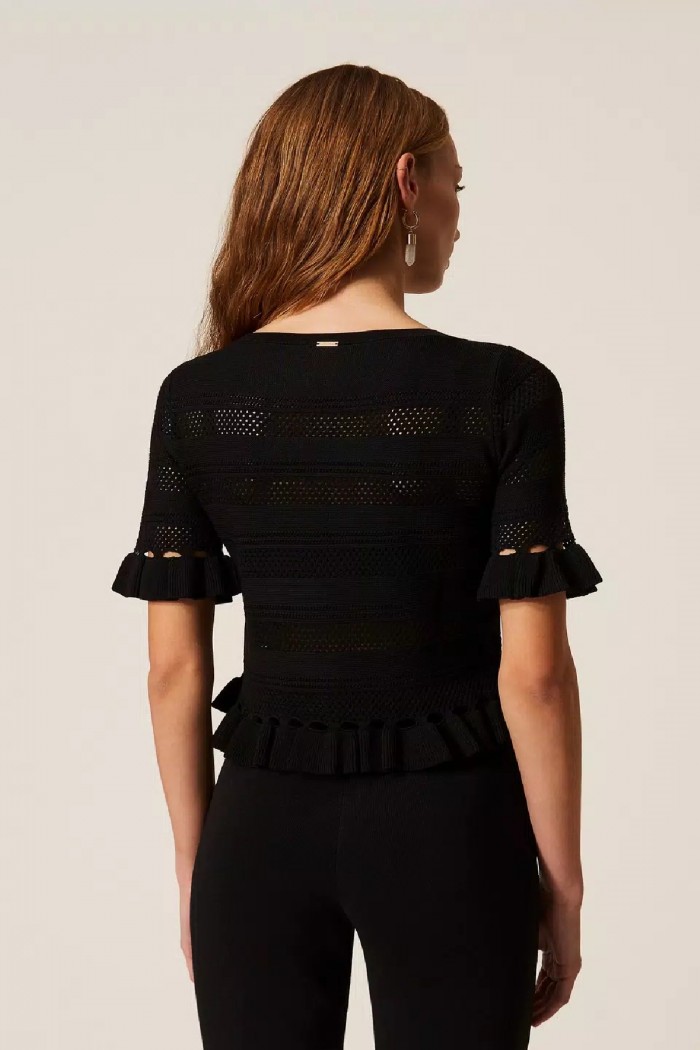 MAGLIA CON VOLANT TWINSET.