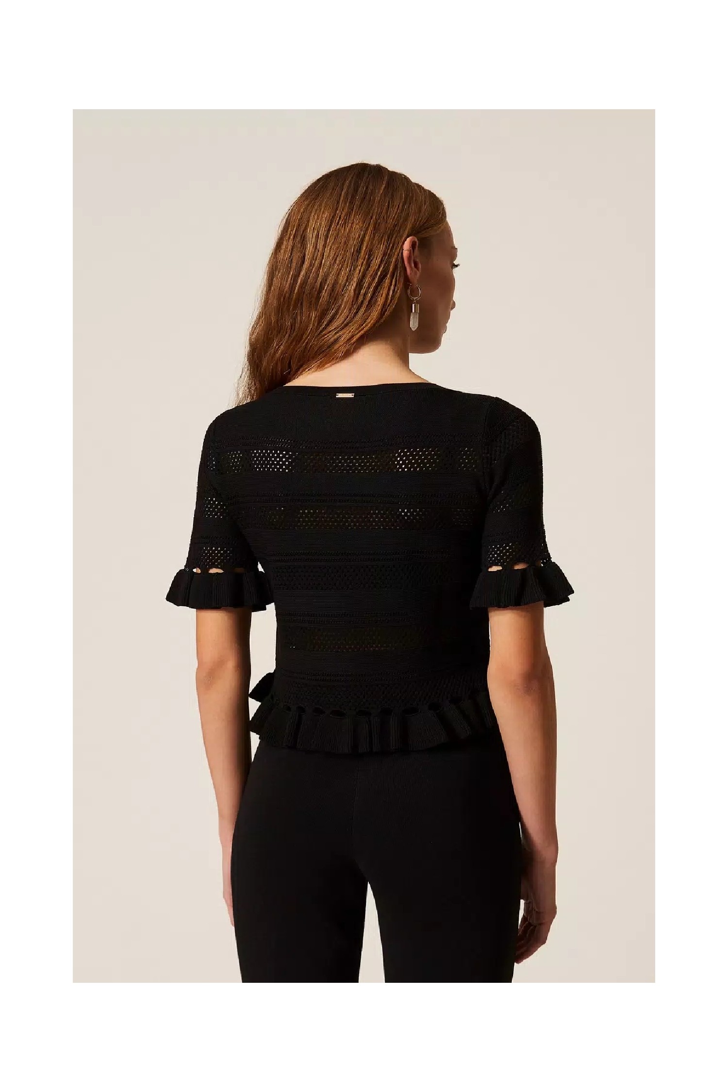 MAGLIA CON VOLANT TWINSET.