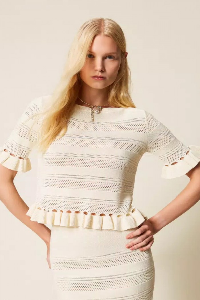 MAGLIA CON VOLANT TWINSET