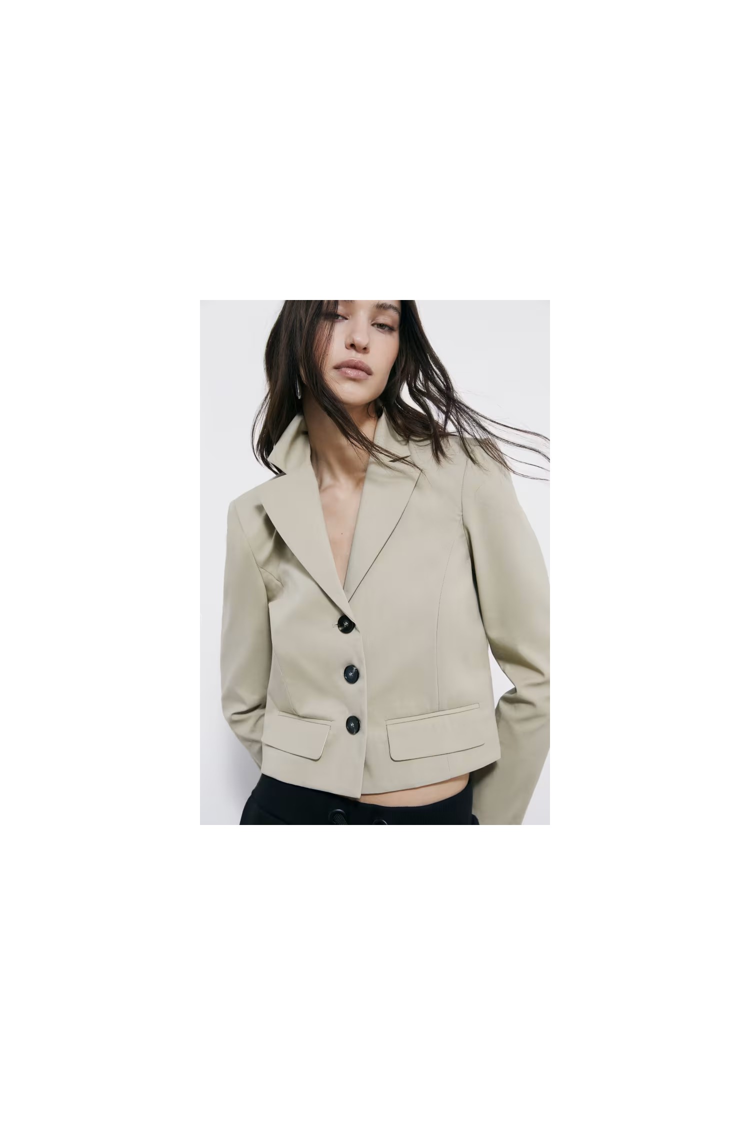 BLAZER CROPPED IN COTONE LEGGERO PATRIZIA PEPE