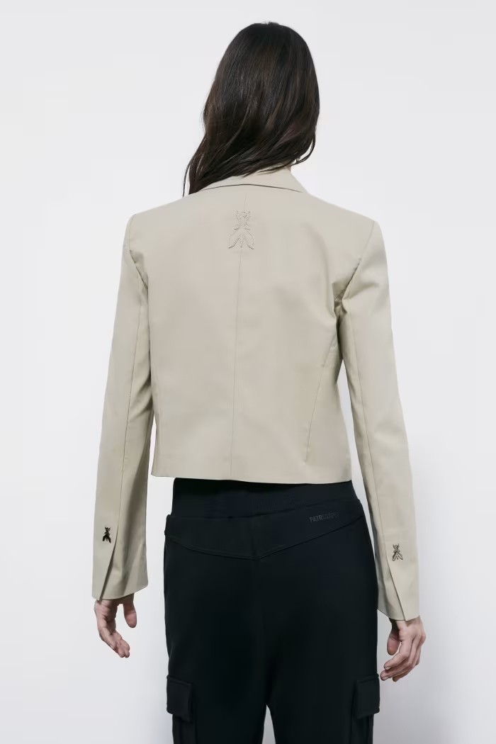 BLAZER CROPPED IN COTONE LEGGERO PATRIZIA PEPE