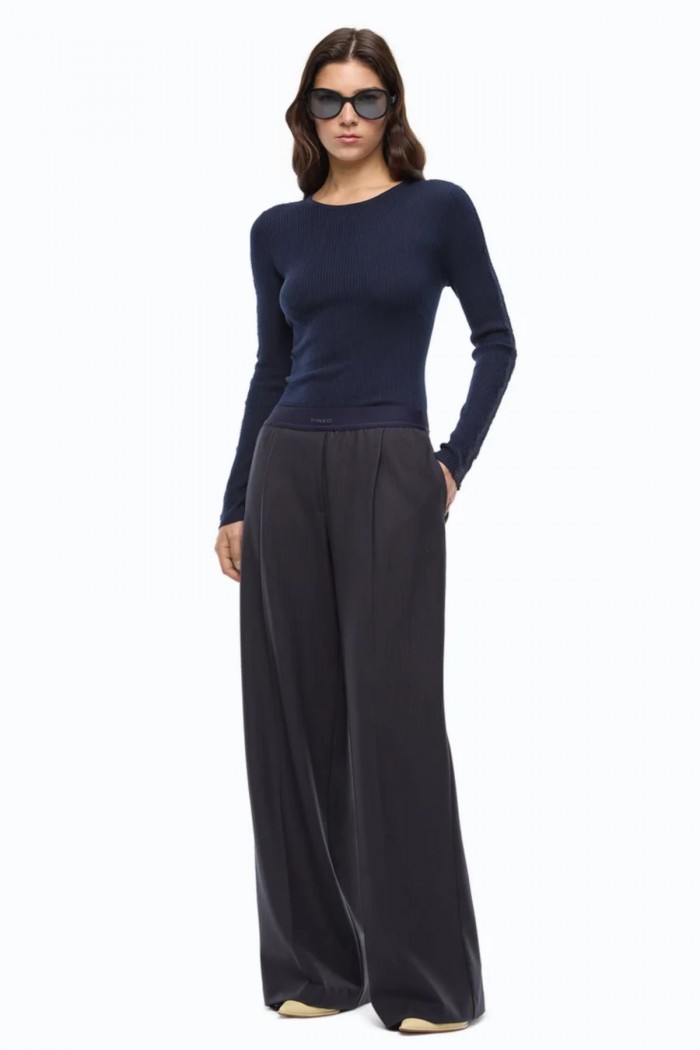 MAGLIA A COSTINE CON PIZZO PINKO