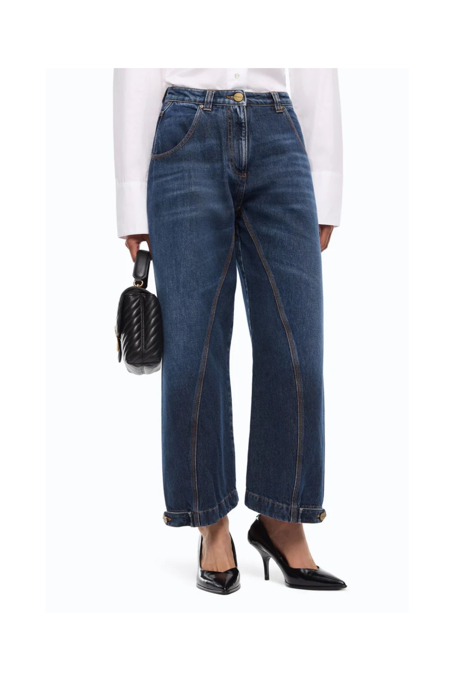 JEANS STRAIGHT FIT CON PASSANTE WORKWEAR  PINKO