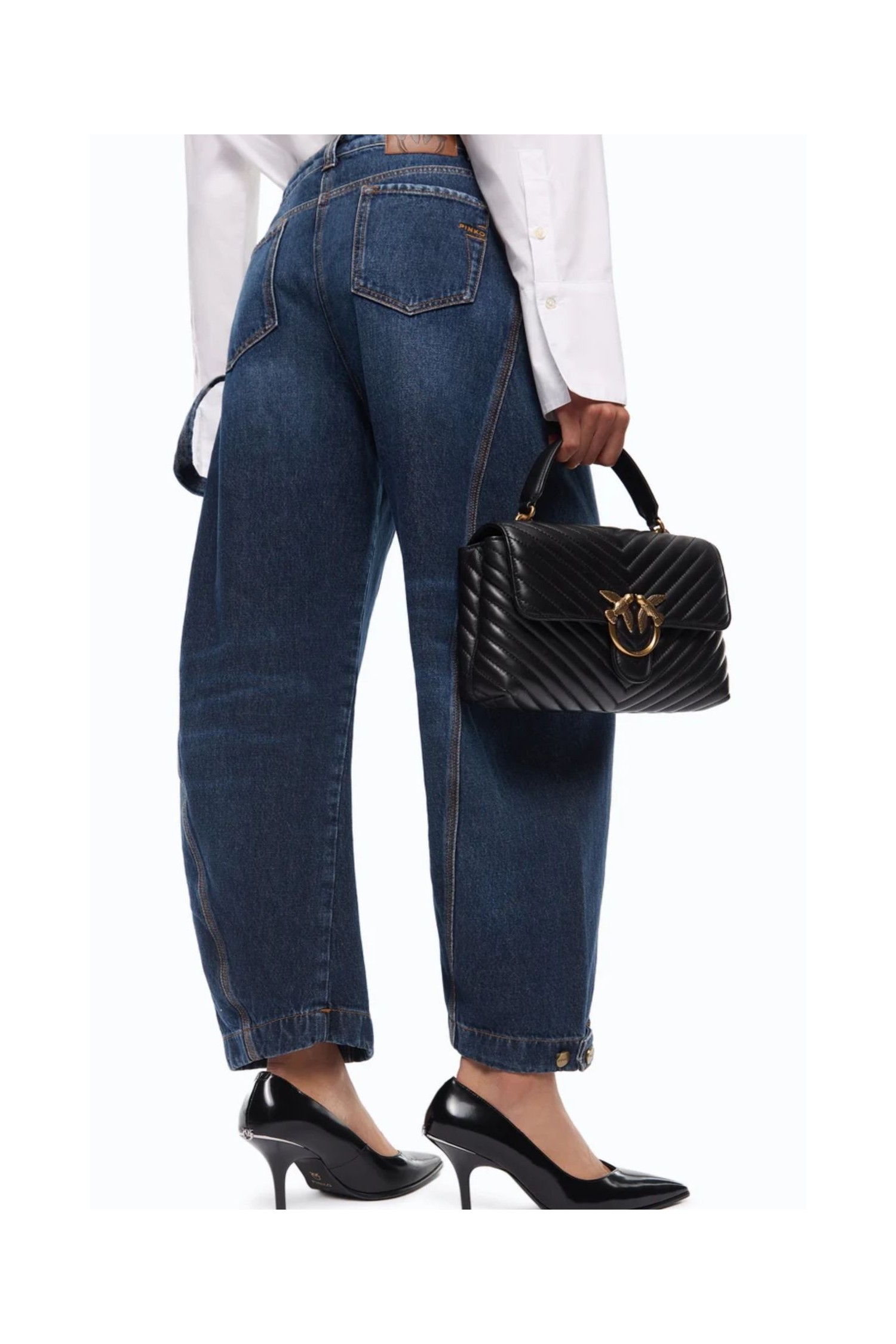 JEANS STRAIGHT FIT CON PASSANTE WORKWEAR  PINKO