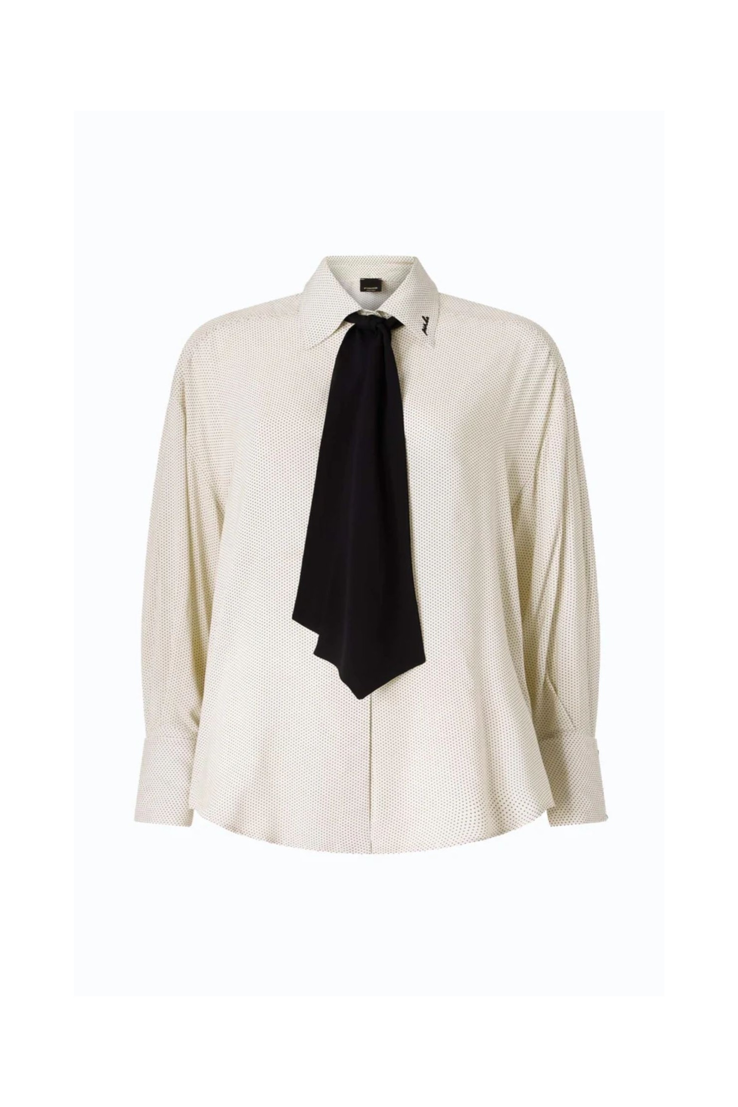 CAMICIA IN POPELINE CON CRAVATTA RIMOVIBILE E POIS PINKO