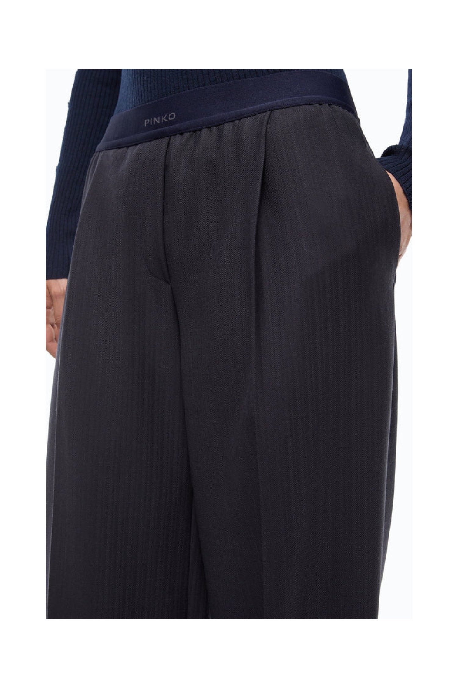  PANTALONI A PALAZZO IN MISTO LANA STRETCH PINKO