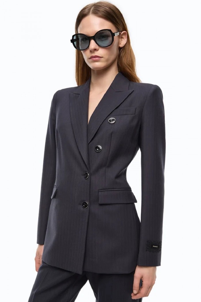 GIACCA DOPPIOPETTO SLIM FIT IN MISTO LANA PINKO