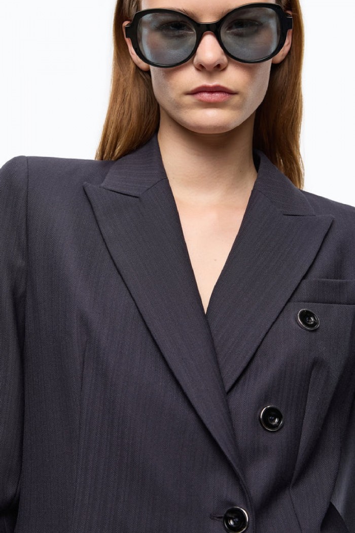 GIACCA DOPPIOPETTO SLIM FIT IN MISTO LANA PINKO