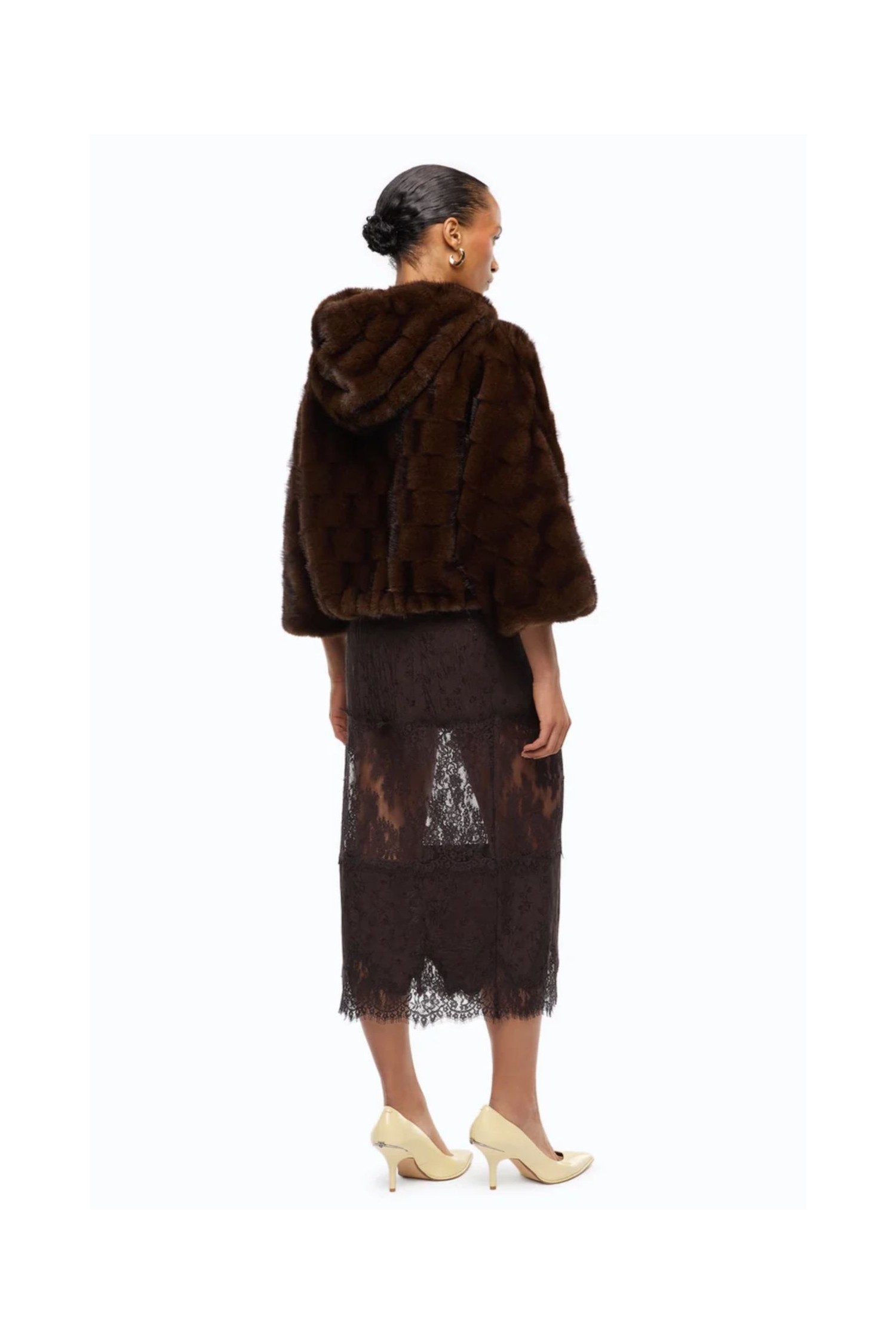 GIACCA PELLICCIA CON CAPPUCCIO PINKO