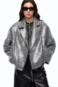 CAPPOTTO DOPPIOPETTO CON PAILLETTES PINKO